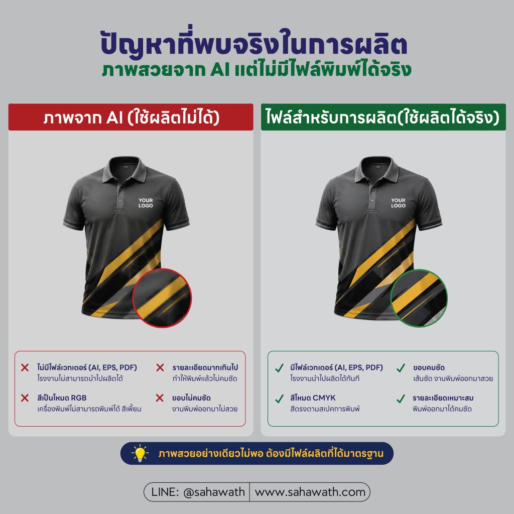 ภาพสวยจาก AI แต่ไม่มีไฟล์พิมพ์ได้จริง
