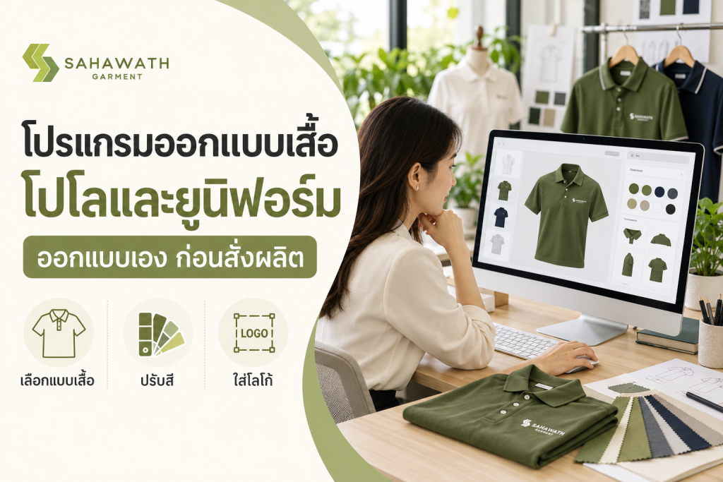 คู่มือใช้โปรแกรมออกแบบเสื้อโปโลและยูนิฟอร์มก่อนสั่งผลิต